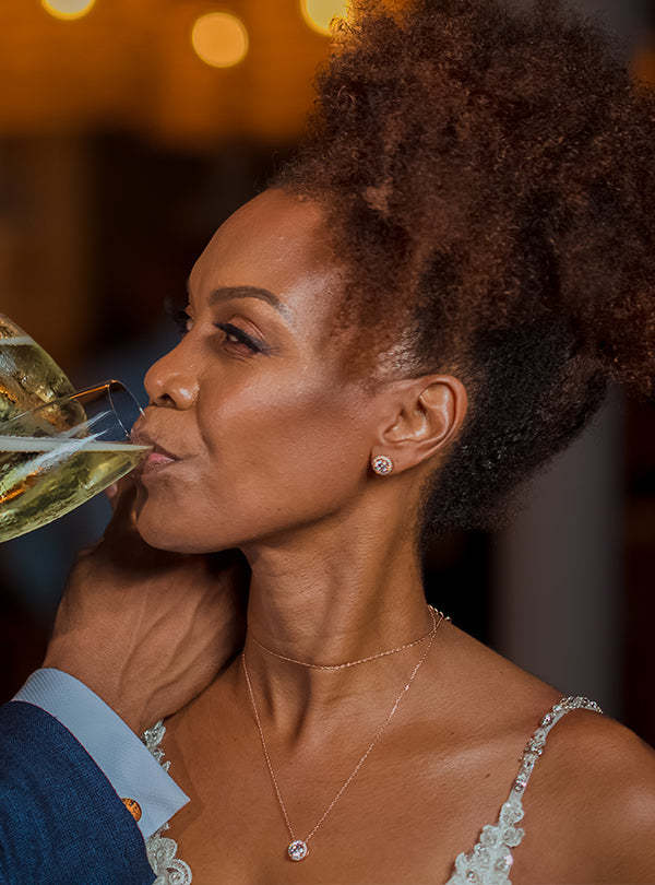 Moissanite Halo Stud 18K White Gold Earrings | Mix Mix Style [Hot Seller]-Mix MIx Style