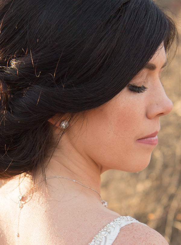 Round Moissanite Diamonds Stud 18K White Gold Earrings | Mix Mix Style [Hot Seller]-Mix MIx Style