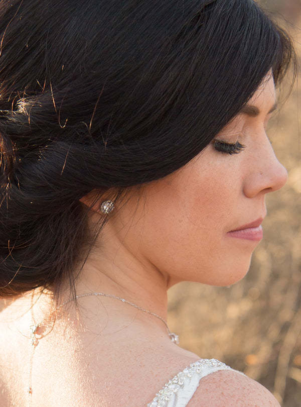 Round Moissanite Diamonds Stud 18K White Gold Earrings | Mix Mix Style [Hot Seller]-Mix MIx Style