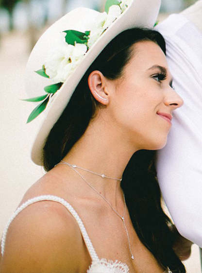 Choker Lariat 18K White Gold Necklace Set | Mix Mix Style [Hot Seller]-Mix MIx Style