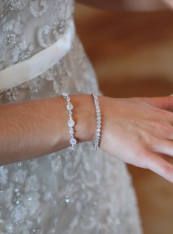 Crystal Tennis 18K Gold Plated Bracelet | Mix Mix Style [Hot Seller]-Mix MIx Style