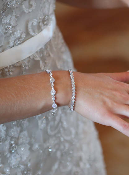 Crystal Tennis 18K Gold Plated Bracelet | Mix Mix Style [Hot Seller]-Mix MIx Style