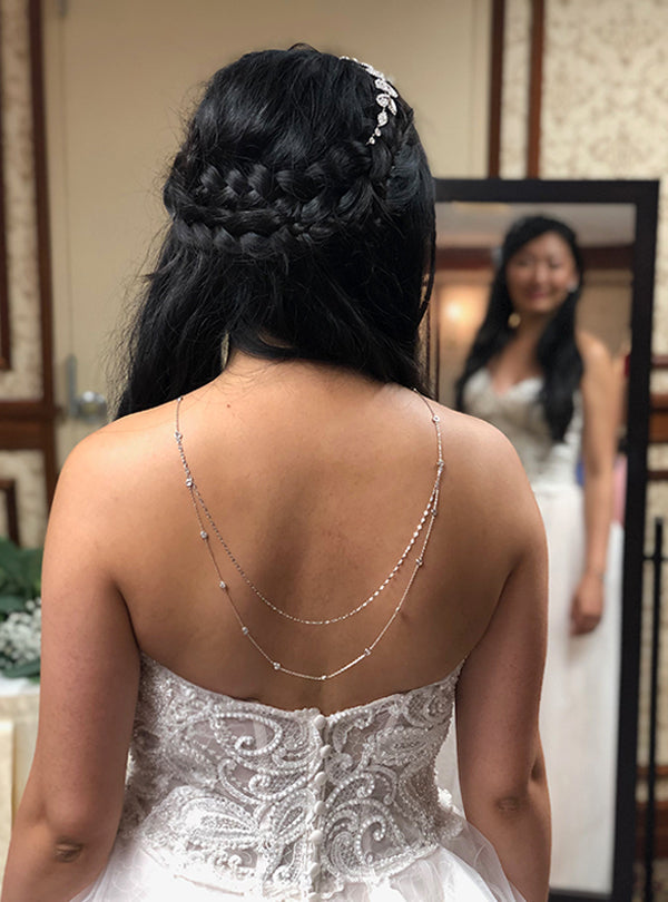 Moissanite U Drape s925 Sterling Silver Back Necklace | Mix Mix Style [Hot Seller]-Mix MIx Style