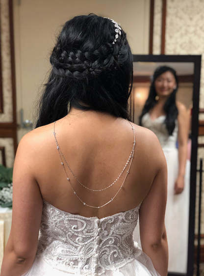 Moissanite U Drape s925 Sterling Silver Back Necklace | Mix Mix Style [Hot Seller]-Mix MIx Style