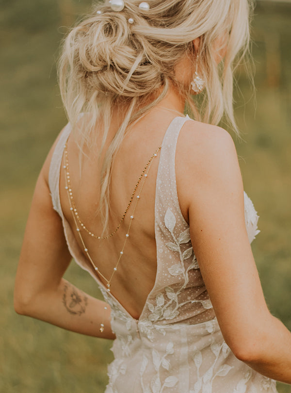 Pearl Y Lariat s925 Sterling Silver Back Necklace | Mix Mix Style [Hot Seller]-Mix MIx Style