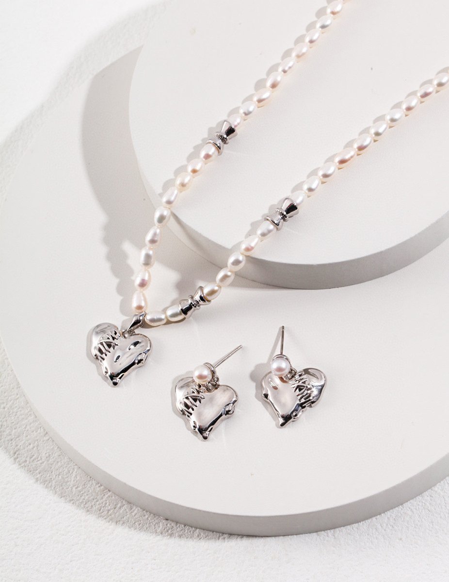 Heart Akoya Pearl Necklace | Mix Mix Style-Mix MIx Style