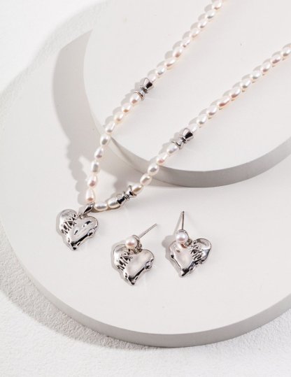 Heart Akoya Pearl Necklace | Mix Mix Style-Mix MIx Style