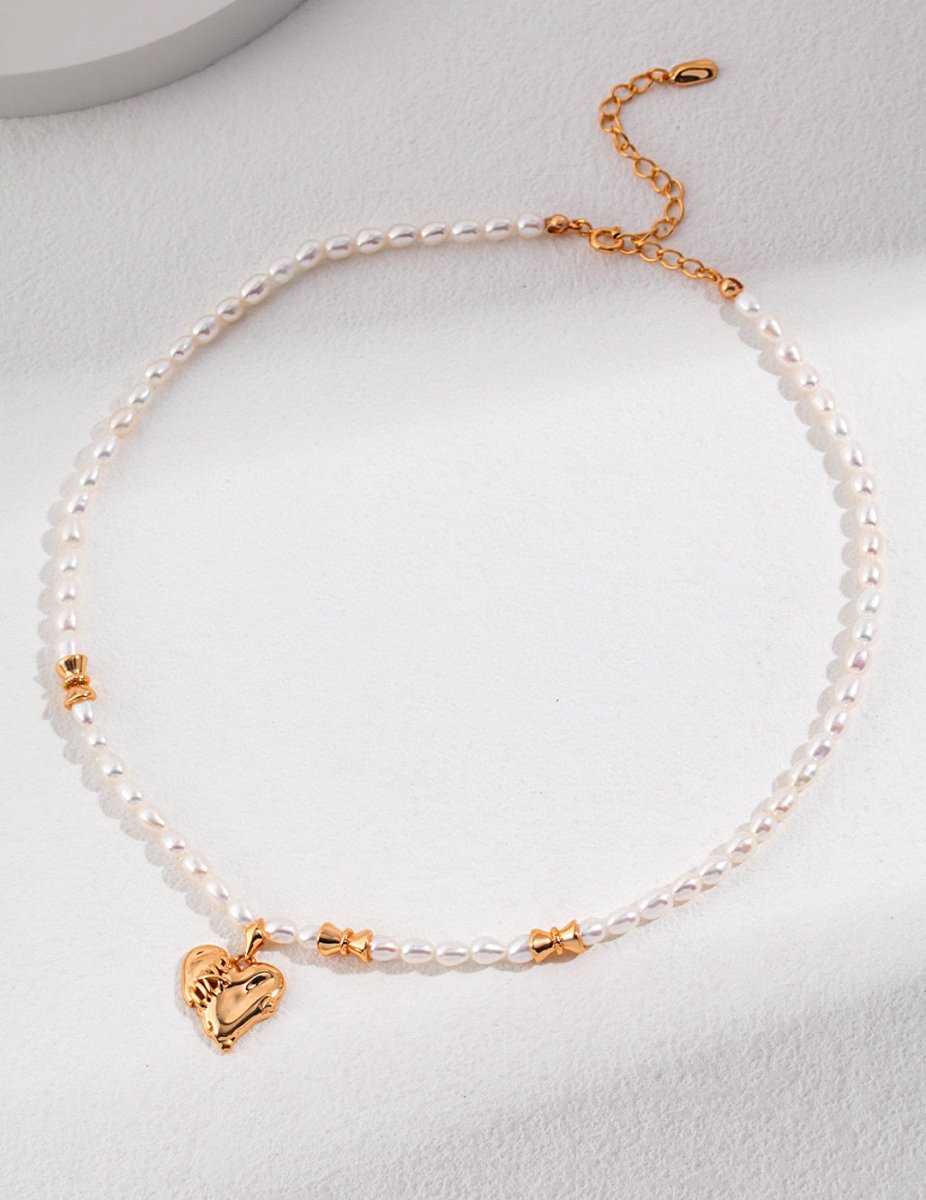 Heart Akoya Pearl Necklace | Mix Mix Style-Mix MIx Style