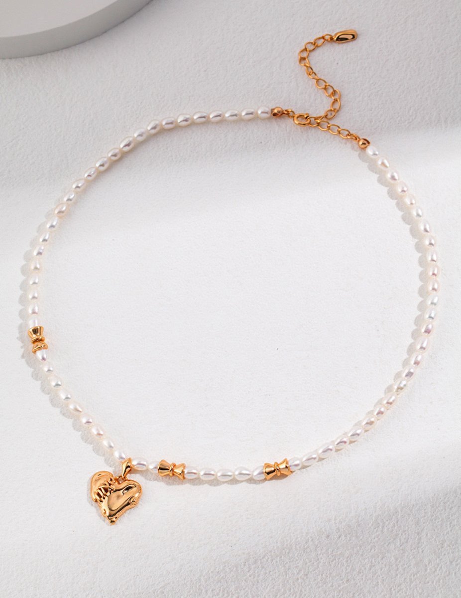 Heart Akoya Pearl Necklace | Mix Mix Style-Mix MIx Style