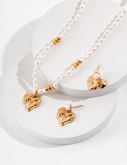 Heart Akoya Pearl Necklace | Mix Mix Style-Mix MIx Style