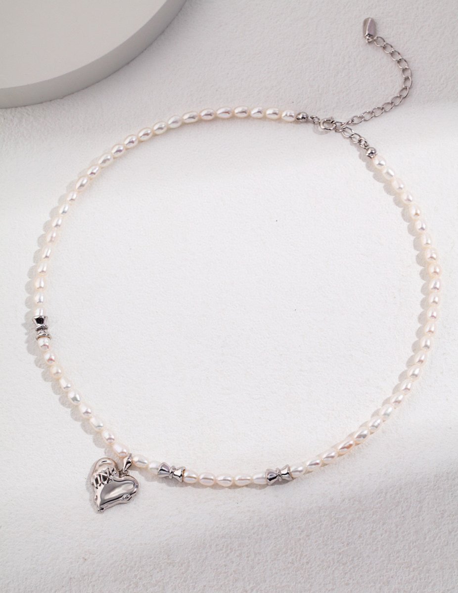 Heart Akoya Pearl Necklace | Mix Mix Style-Mix MIx Style
