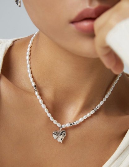 Heart Akoya Pearl Necklace | Mix Mix Style-Mix MIx Style