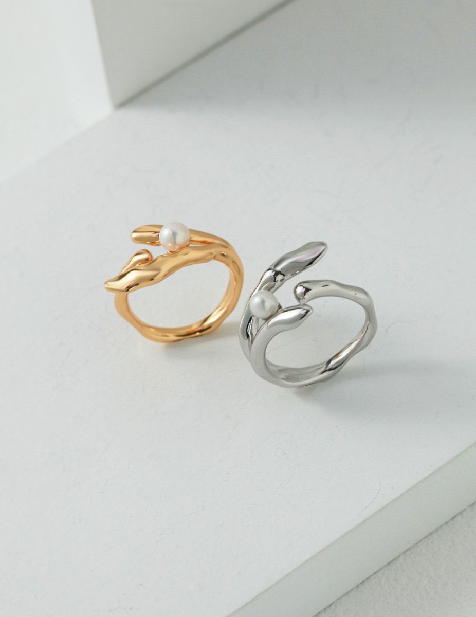 s925 Sterling Silver and Akoya Pearl Ring | Mix Mix Style [Hot Seller]-Mix MIx Style