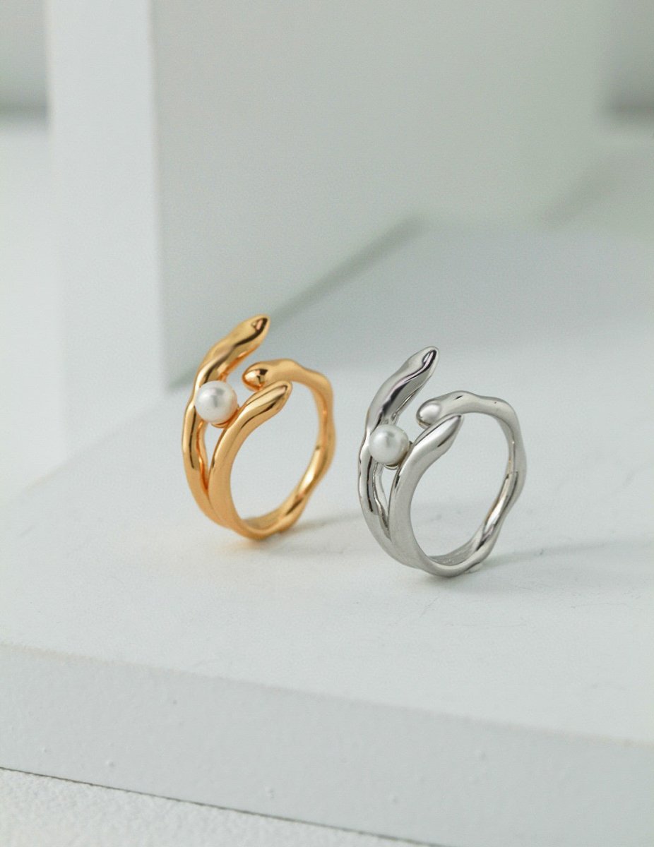 s925 Sterling Silver and Akoya Pearl Ring | Mix Mix Style [Hot Seller]-Mix MIx Style