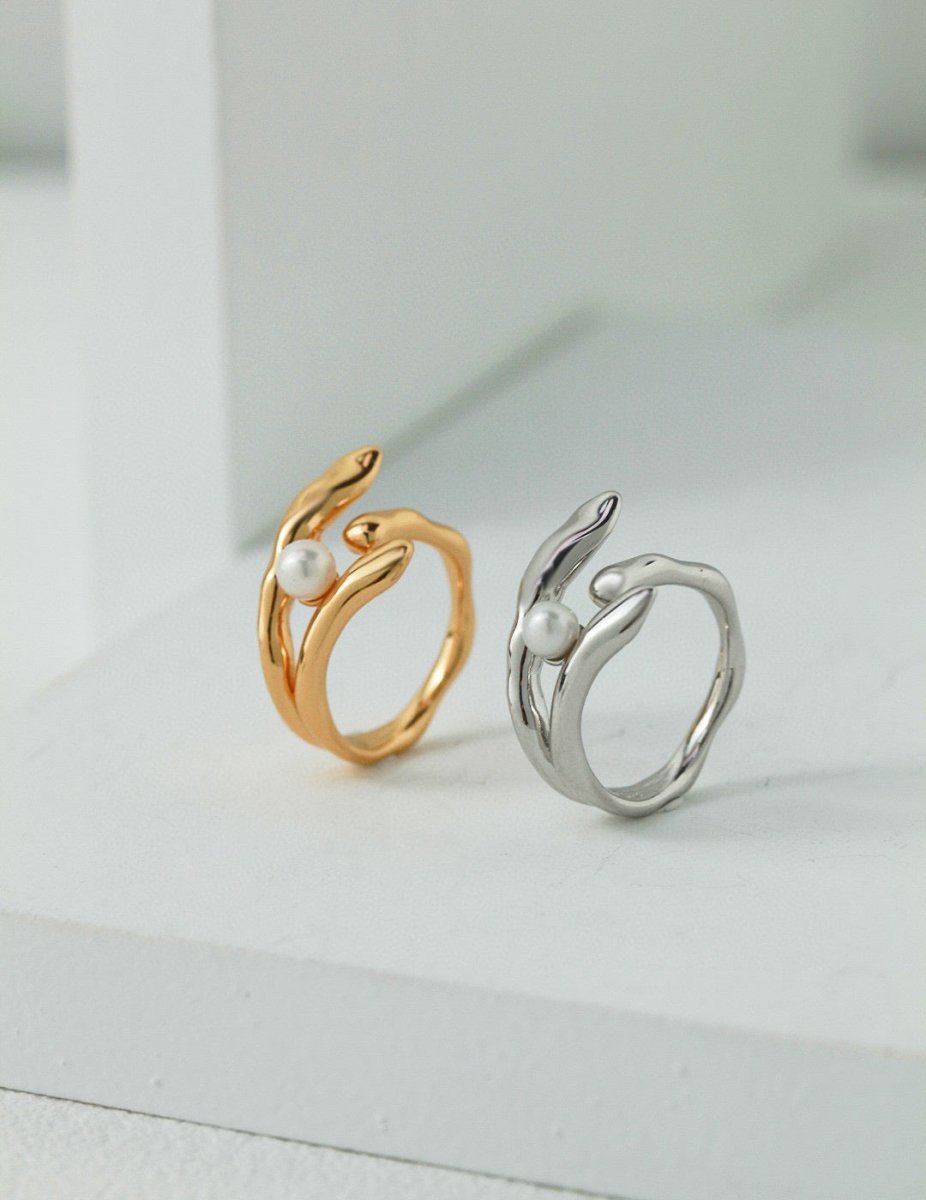 s925 Sterling Silver and Akoya Pearl Ring | Mix Mix Style [Hot Seller]-Mix MIx Style