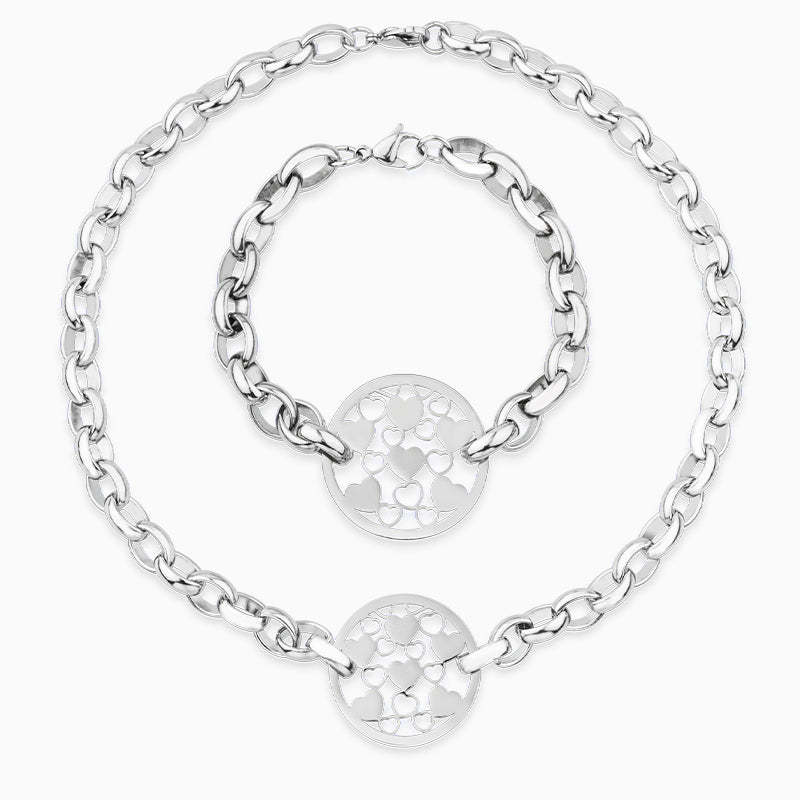 Classic Hearts In Circle Jewelry Set-Mix MIx Style