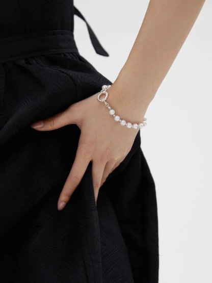 Classic Akoya Pearl s925 Sterling Silver Bracelet | Mix Mix Style-Mix MIx Style