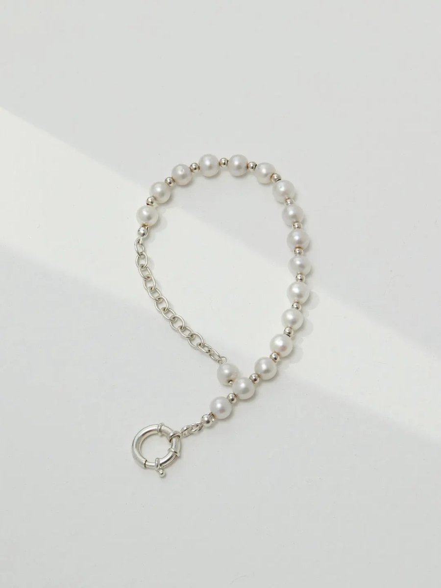 Classic Akoya Pearl s925 Sterling Silver Bracelet | Mix Mix Style-Mix MIx Style