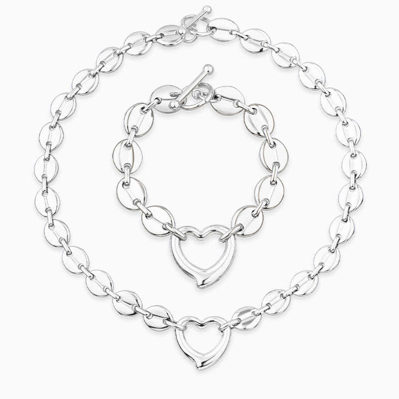 Thiva Heart Pendant Jewelry Set-Mix MIx Style