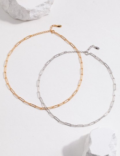 s925 Sterling Silver Minimalist Paper Clip Chain | Mix Mix Style-Mix MIx Style