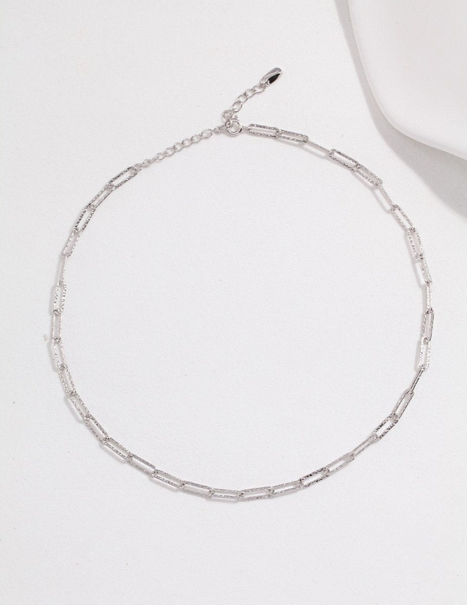 s925 Sterling Silver Minimalist Paper Clip Chain | Mix Mix Style-Mix MIx Style