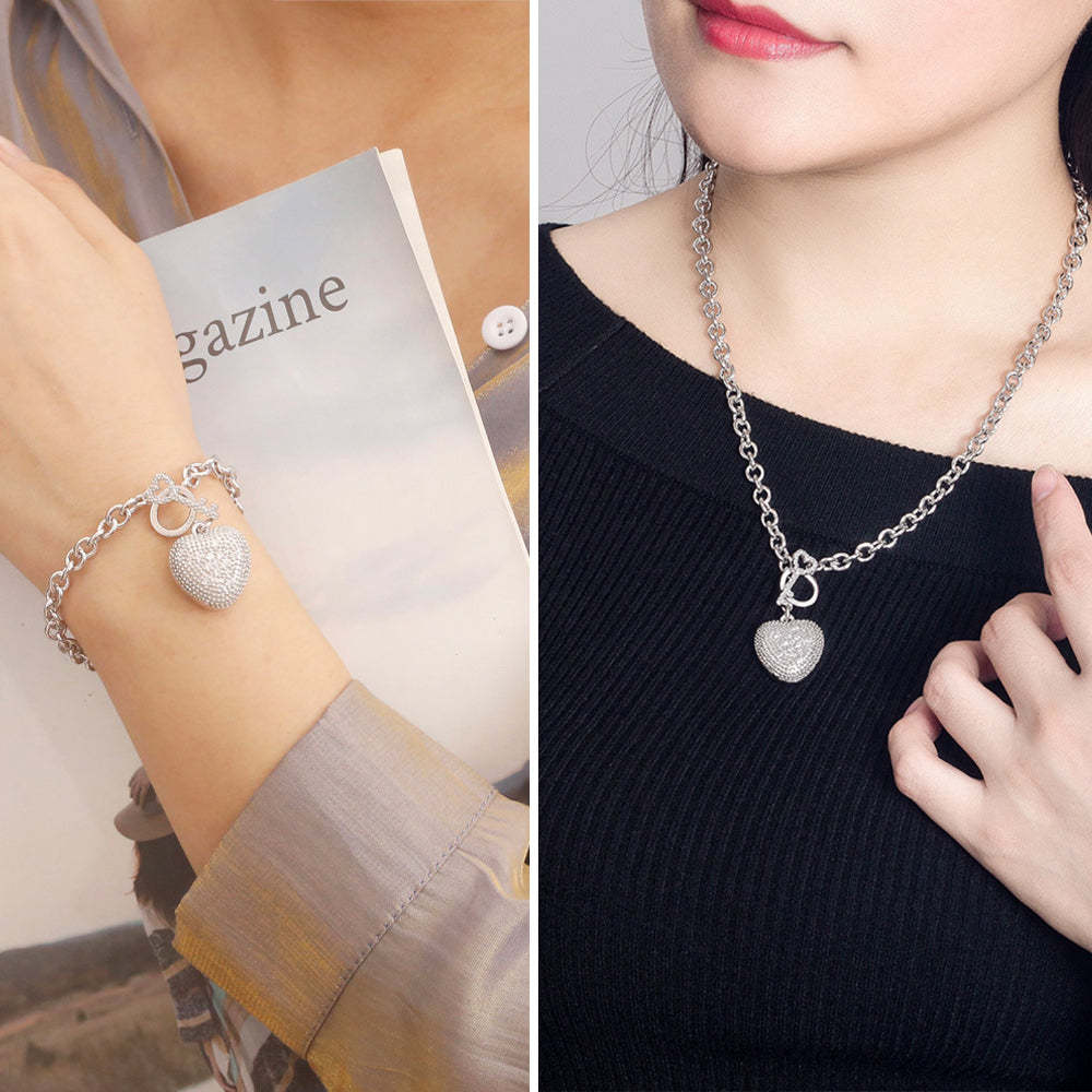 Heart Toggle Key Clasp Jewelry Set-Mix MIx Style