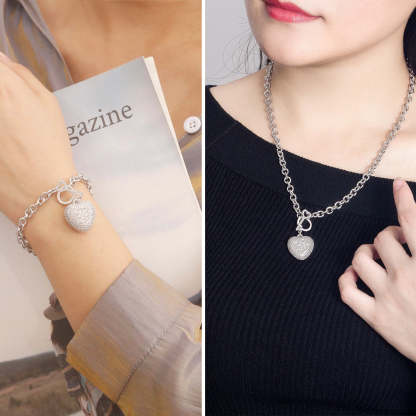 Heart Toggle Key Clasp Jewelry Set-Mix MIx Style