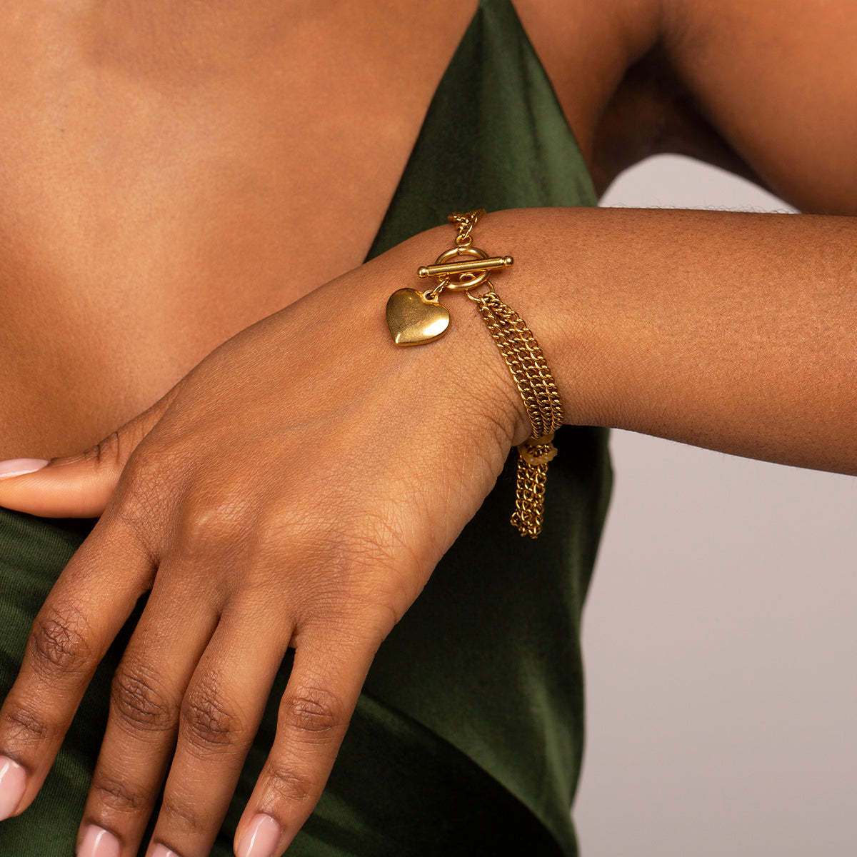 Triple Layer Lustrous Heart Jewelry Set-Mix MIx Style