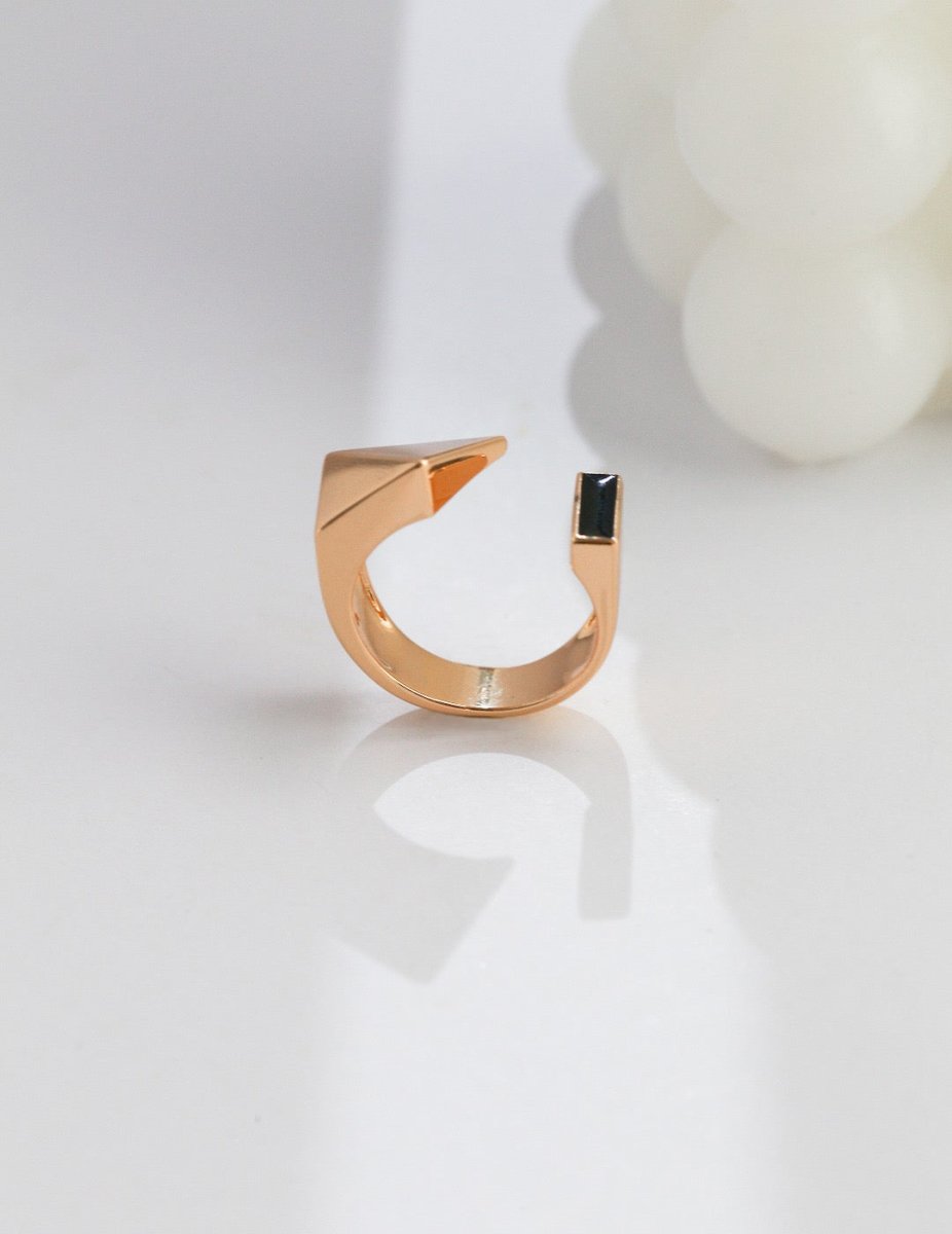 Fashionable Geometric Sterling Silver Ring | Mix Mix Style-Mix MIx Style