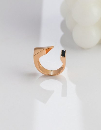 Fashionable Geometric Sterling Silver Ring | Mix Mix Style-Mix MIx Style
