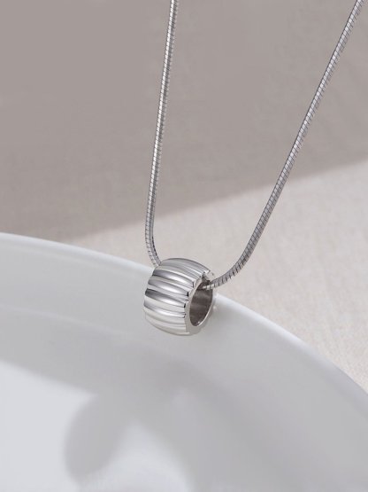 Minimalist Sterling Silver Gear Pendant Necklace | Mix Mix Style-Mix MIx Style