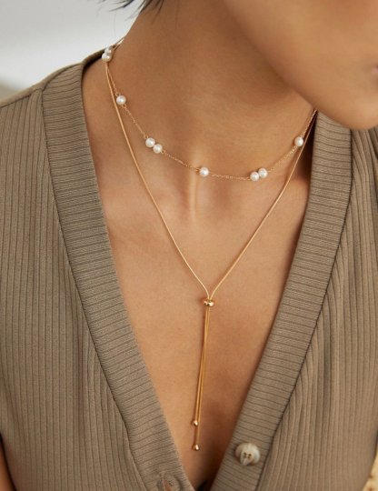 Simple and Classic Freshwater Pearl Necklace | Mix Mix Style-Mix MIx Style