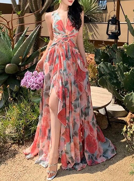 Floral Printed Maxi Dress
