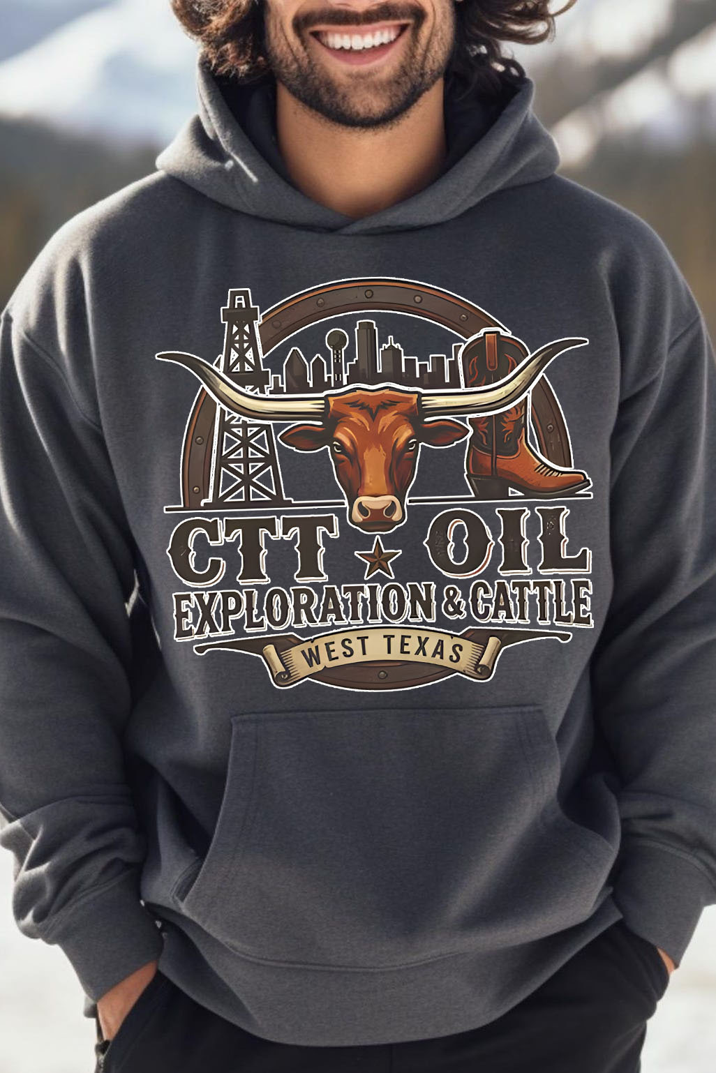 CTT Oil Exploration Cattle Hoodie