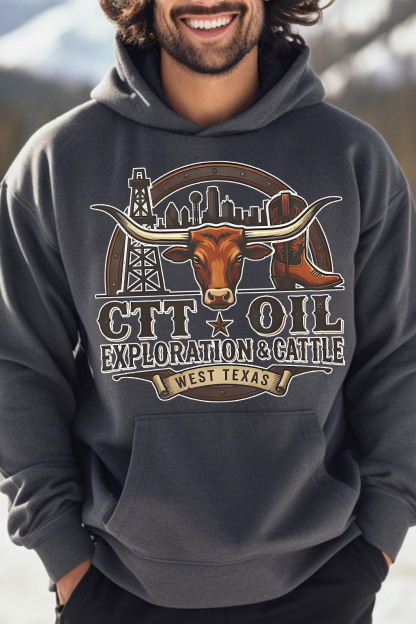 CTT Oil Exploration Cattle Hoodie