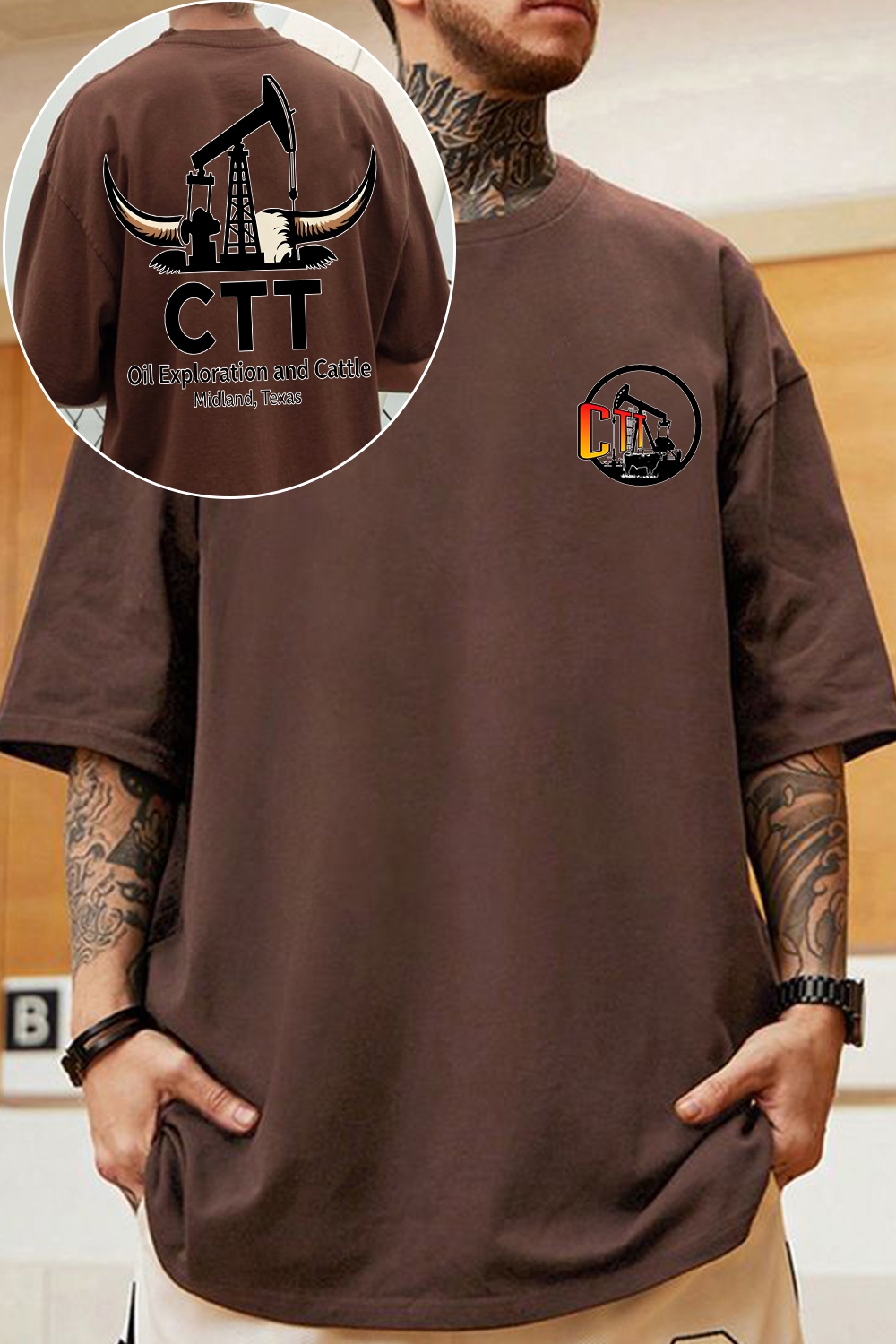 CTT Oil Exploration & Cattle Shirt For Men