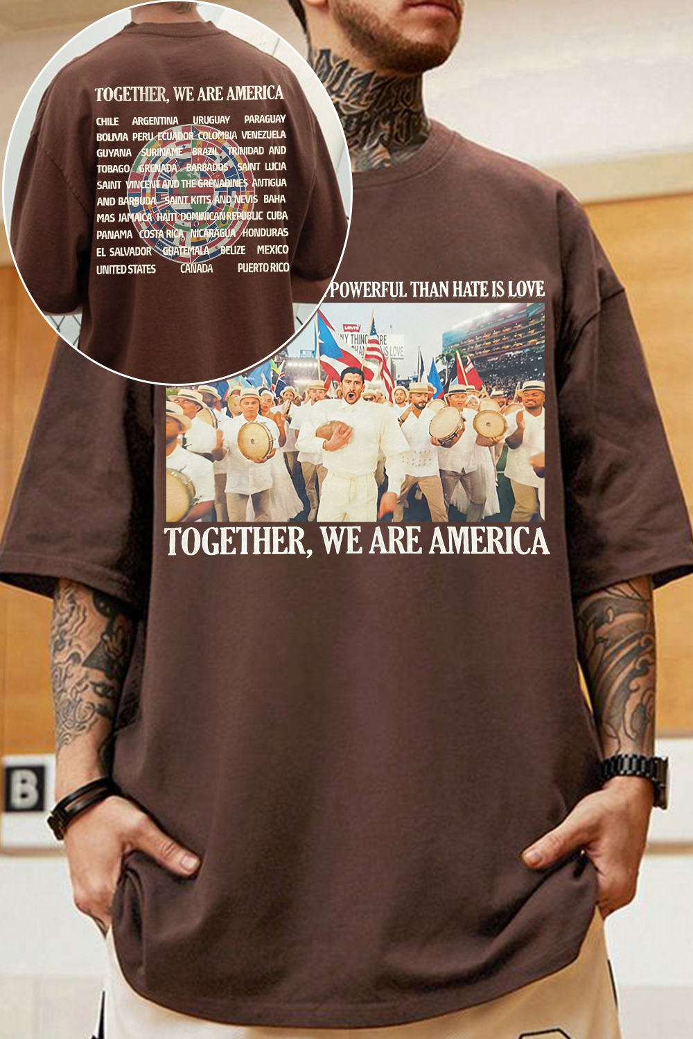 America BadBunny Tee For Men