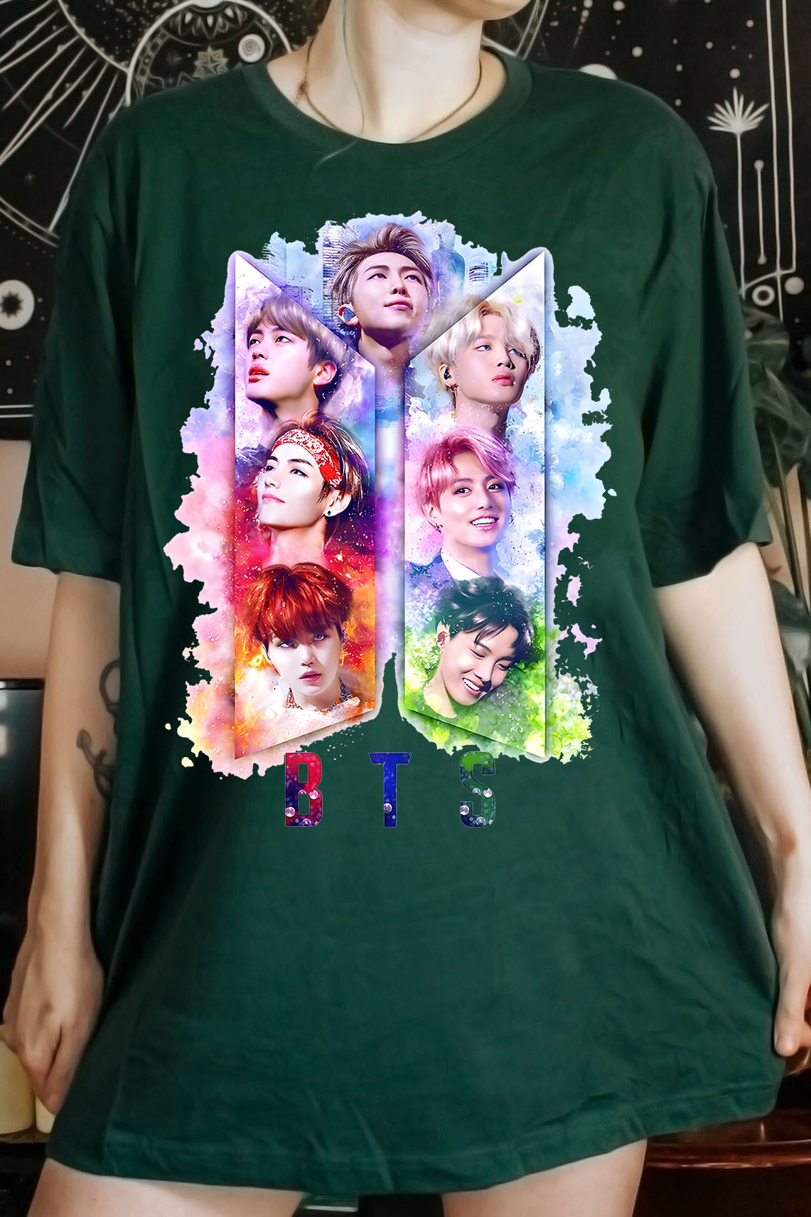BTS Personalized Colorful Printed Tee