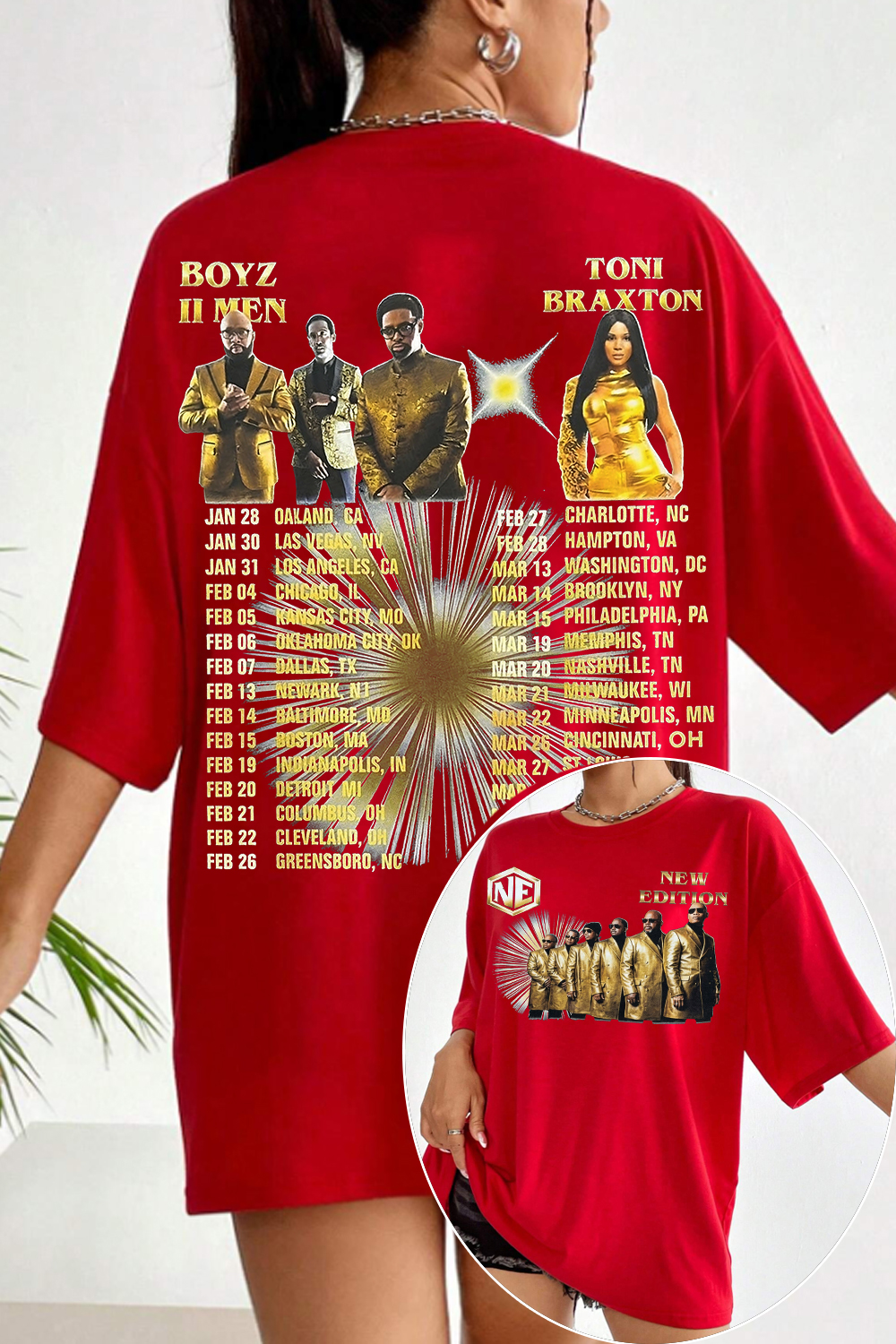 New Edition Way Tour 2026 Tee For Women