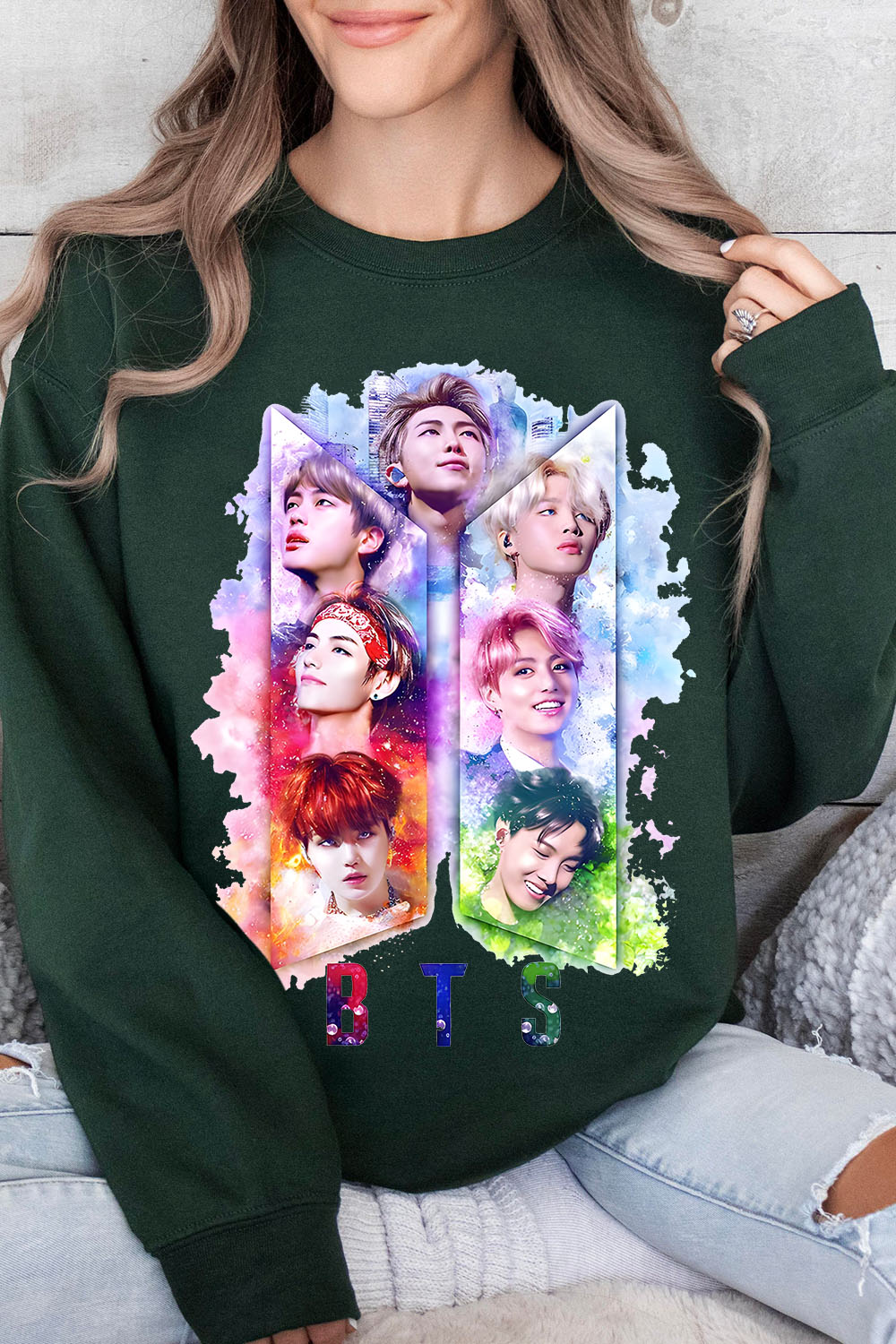 BTS Personalized Colorful Printed Sweatshirt