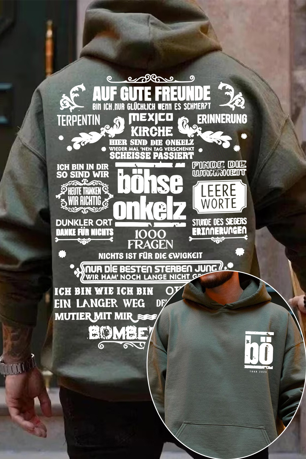 Bohse Onkelz 2-Sided Printed Hoodie