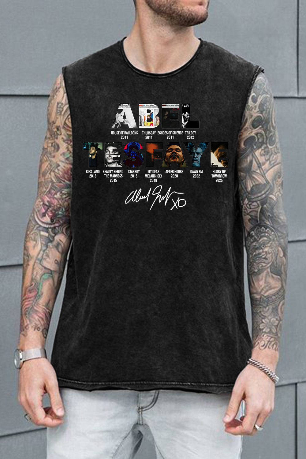 abeltesfaye Theweeknd Wash cotton tank