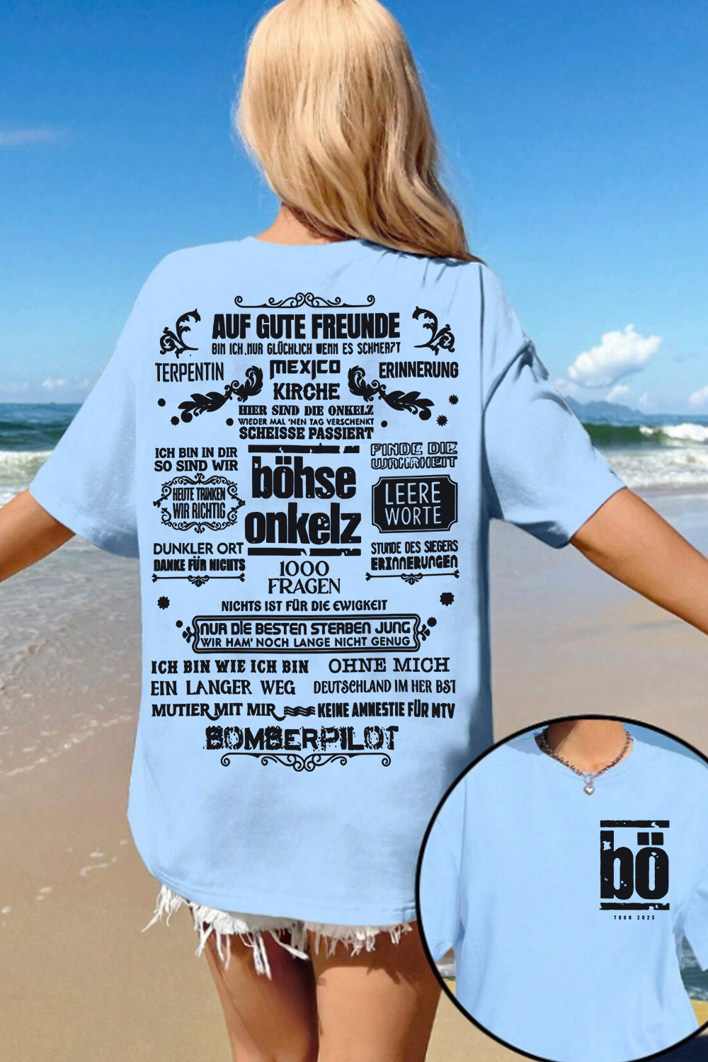 Böhse Onkelz 2-Sided Printed T-Shirt