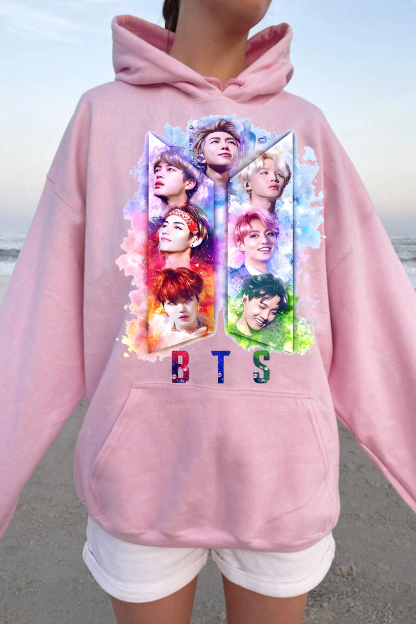 BTS Personalized Colorful Printed Hoodie