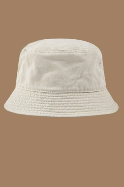 Retro solid color sun protection fisherman hat - unisex
