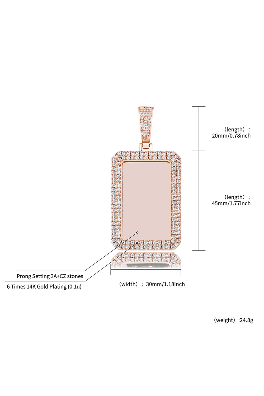XXXTentacion Double Row Zirconia Square Hip Hop Necklace
