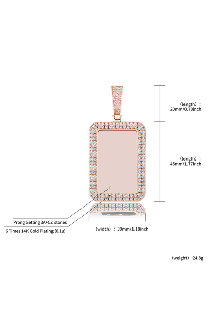 XXXTentacion Double Row Zirconia Square Hip Hop Necklace
