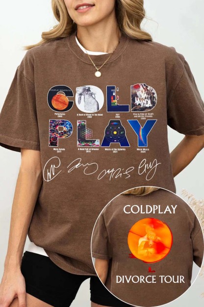 Coldplay 2-side print women tee