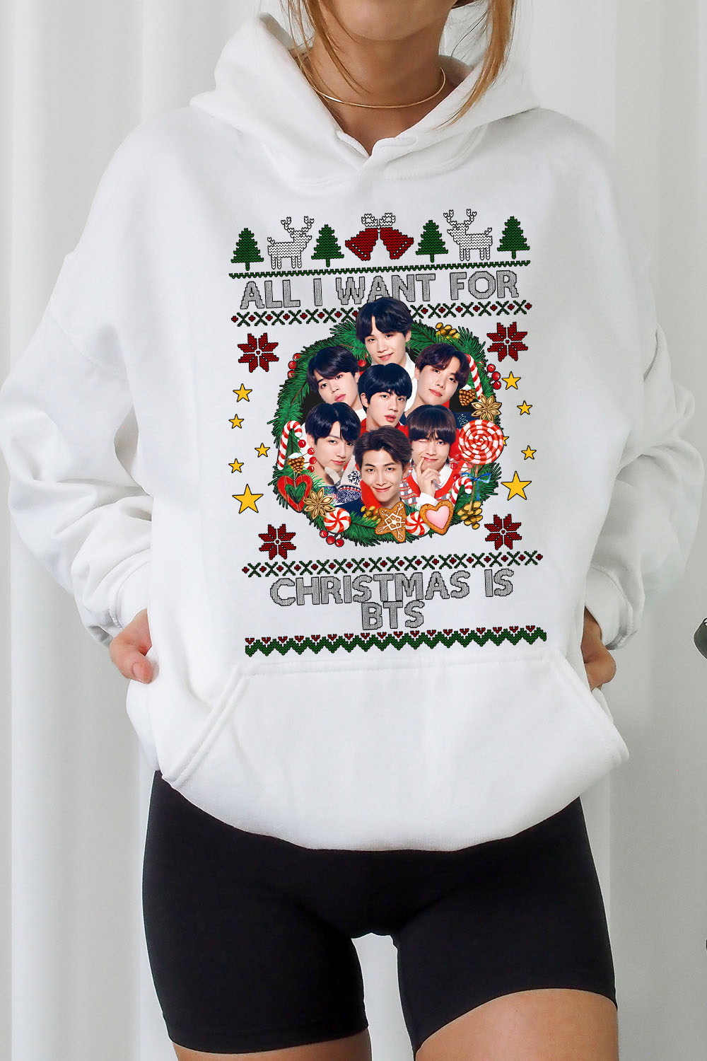 All I Want For Christmas Is BTS Hoodie