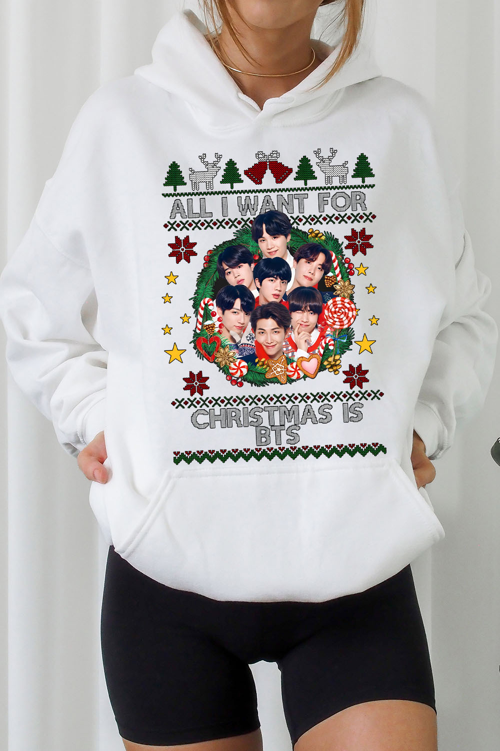 All I Want For Christmas Is BTS Hoodie
